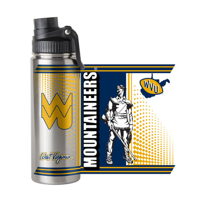 West Virginia 21oz Hero Twist Top Water Bottle