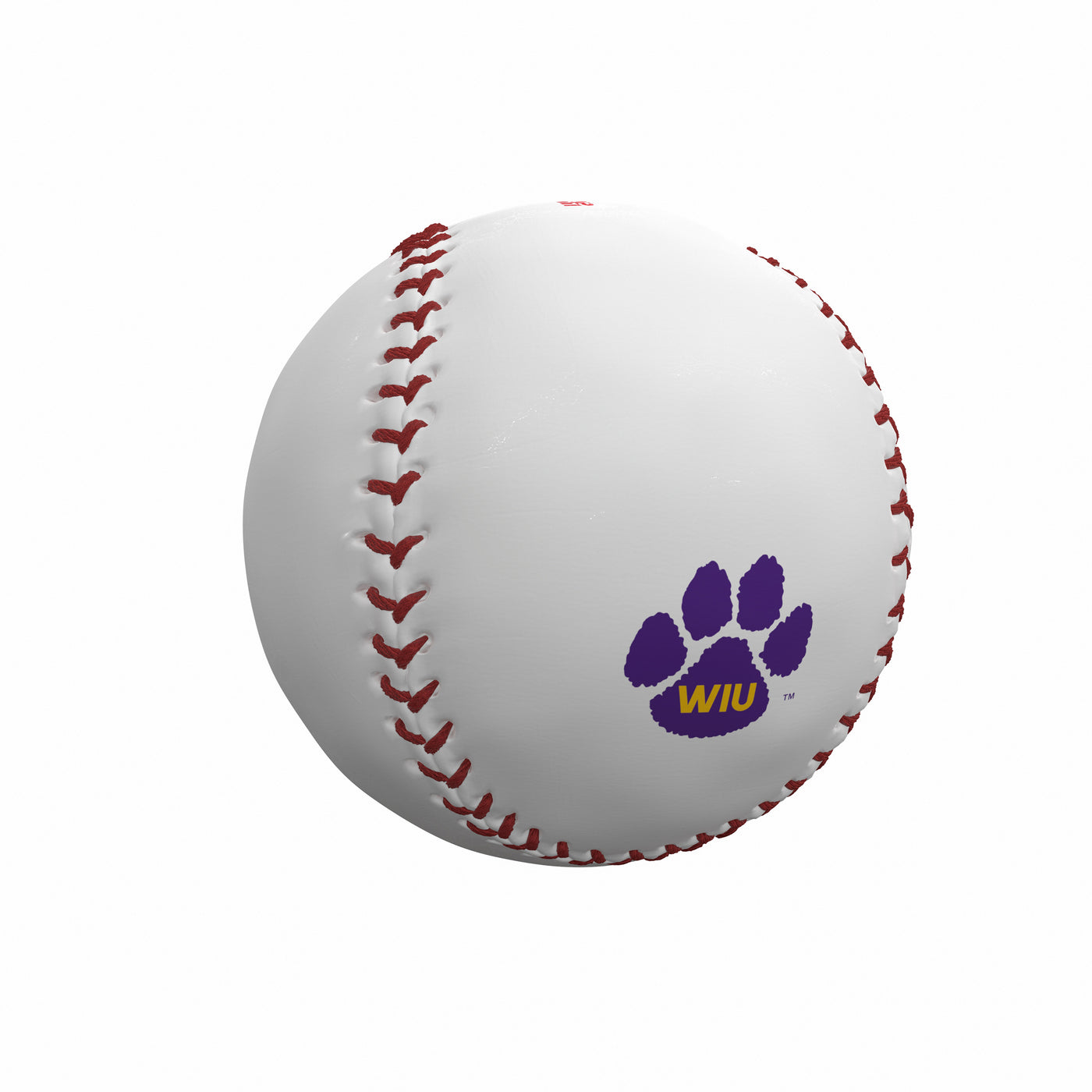 Western Illinois University White Baseball f/ Primary Logo