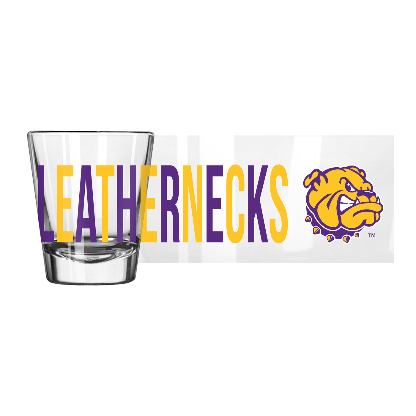 Western Illinois 2oz Overtime Shot Glass