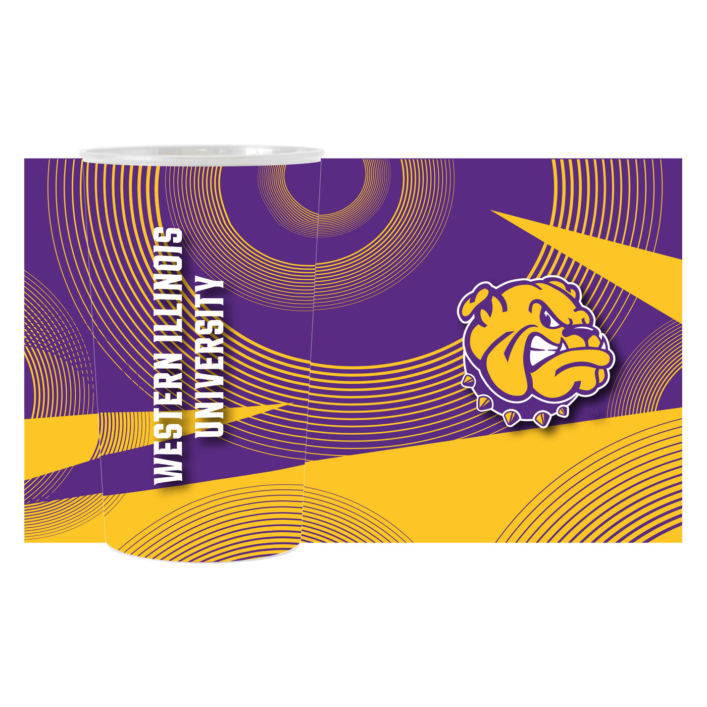 Western Illinois Geometric Hardwall Cup 4 Pack