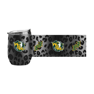 William & Mary Leopard 16oz Black Powdercoat Curved Beverage