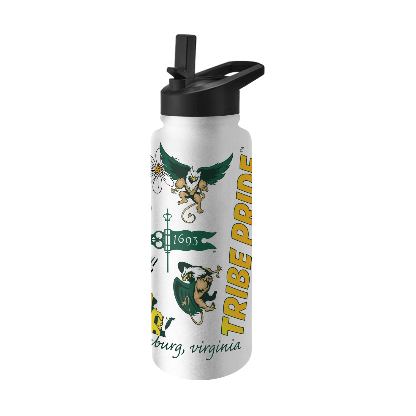 Willam and Mary 34oz Native Quencher Bottle - Logo Brands