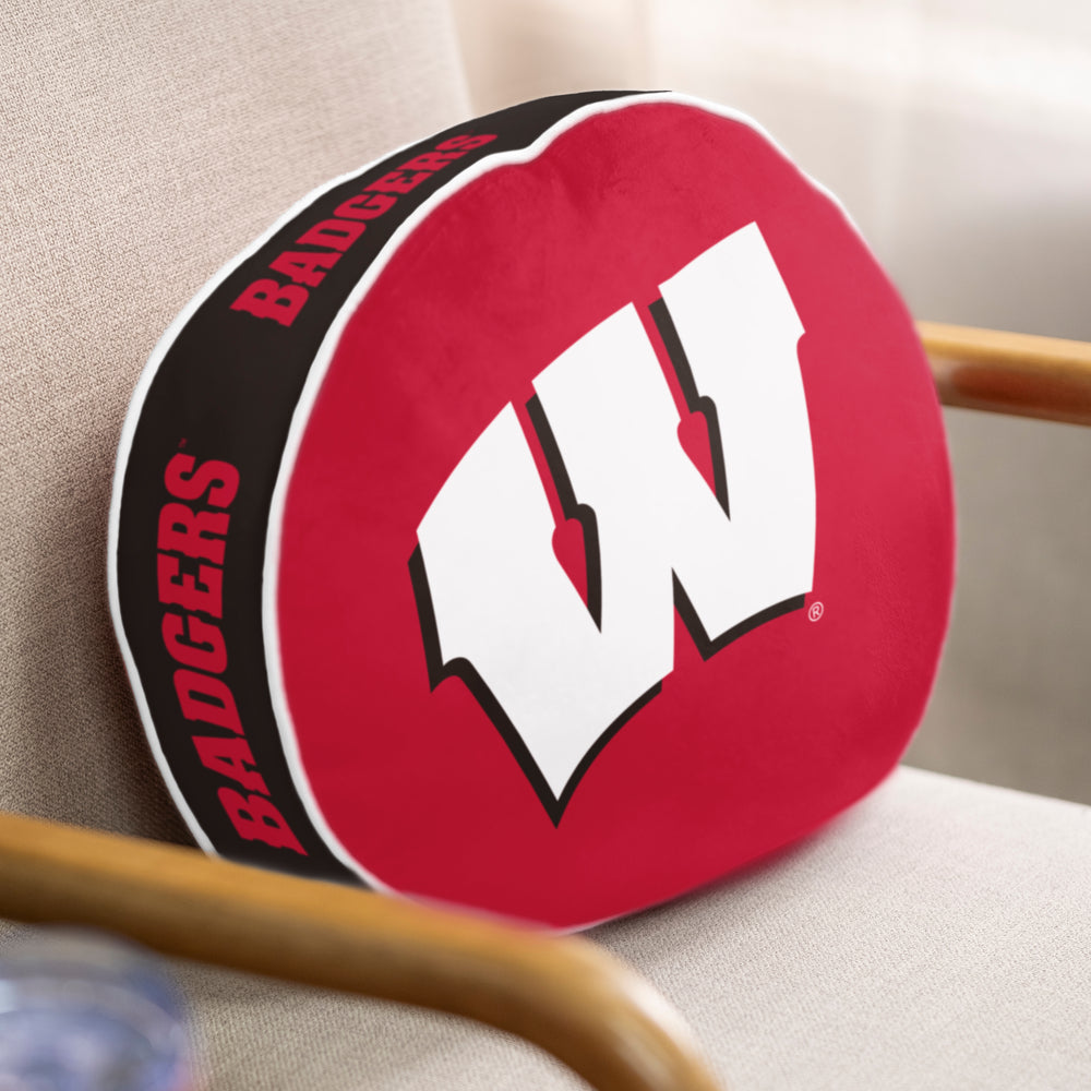 Eagles Wings Wisconsin Badgers Grid Neck Tie – Officially Licensed Team Logo Polyester Tie