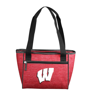 Wisconsin Crosshatch 16 Can Cooler Tote - Logo Brands