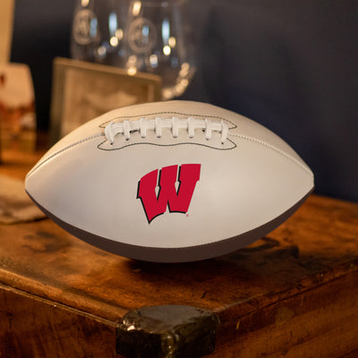 Wisconsin Official-Size Autograph Football - Logo Brands