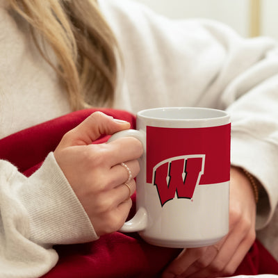 Wisconsin Colorblock 15 Oz Sublimated Mug