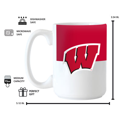 Wisconsin Colorblock 15 Oz Sublimated Mug