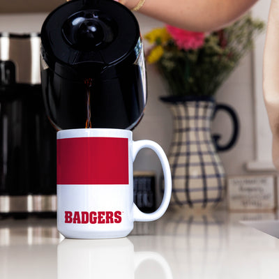 Wisconsin Colorblock 15 Oz Sublimated Mug