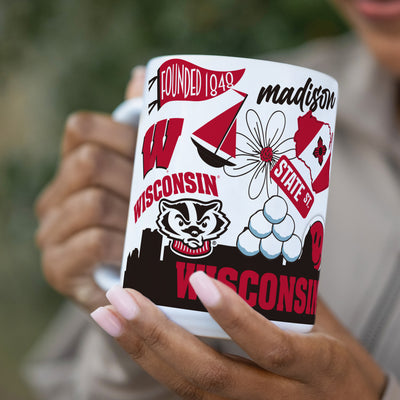 Wisconsin 15oz Native Sublimated Mug - Logo Brands
