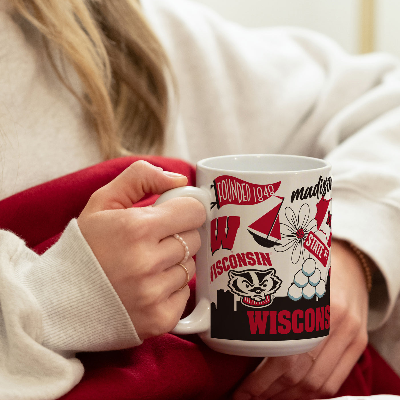 Wisconsin 15oz Native Sublimated Mug - Logo Brands