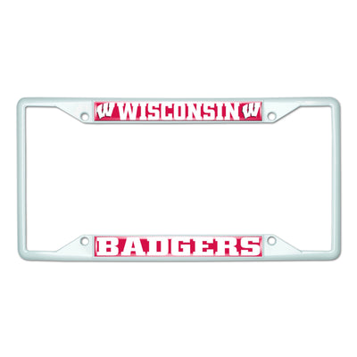 University of Wisconsin-White License Plate Frame