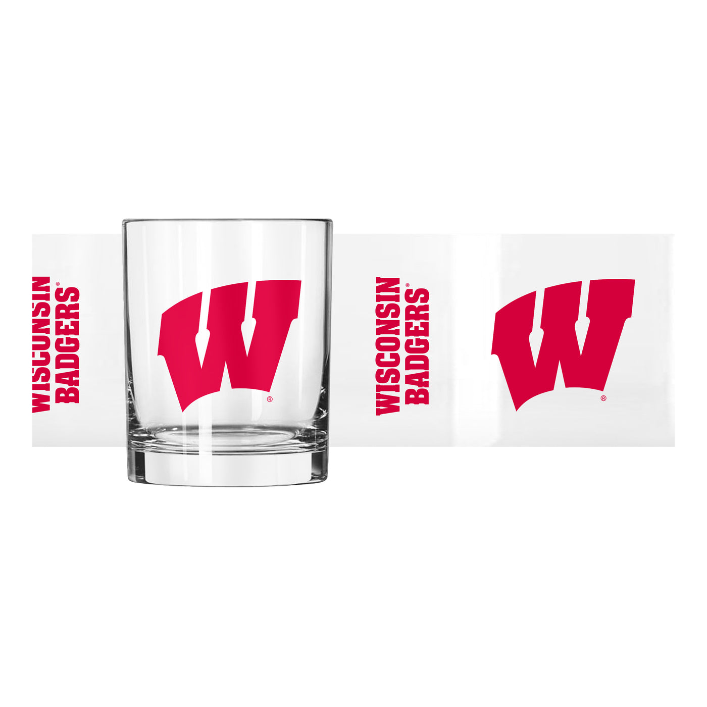 Wisconsin 14oz Gameday Rocks Glass