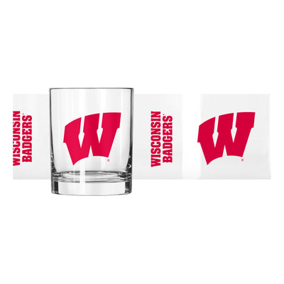 Wisconsin 14oz Gameday Rocks Glass