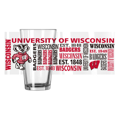 Wisconsin 16oz Spirit Pint Glass