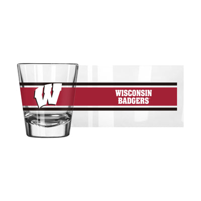 Wisconsin 2oz Stripe Shot Glass