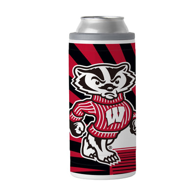 Wisconsin 12oz Mascot Slim Can Coolie