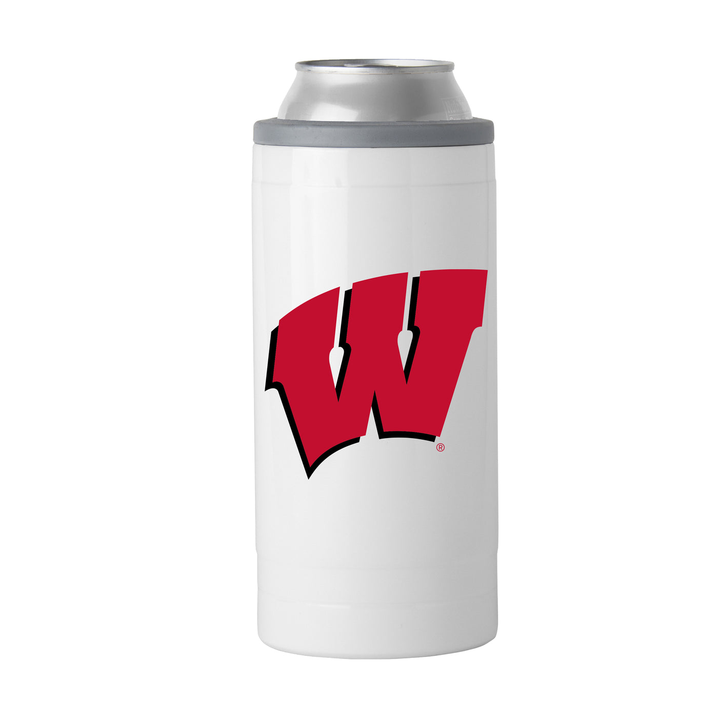 Wisconsin  Letterman 12 oz Slim Can Coolie