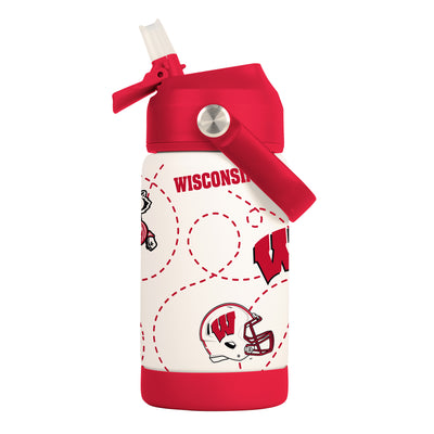 Wisconsin 12oz Mascot SS Kids Bottle