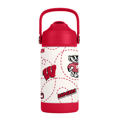 Wisconsin 12oz Mascot SS Kids Bottle