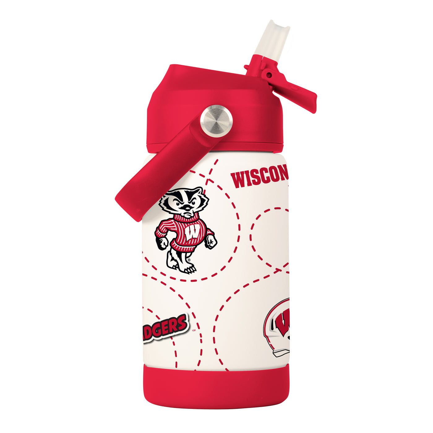 Wisconsin 12oz Mascot SS Kids Bottle