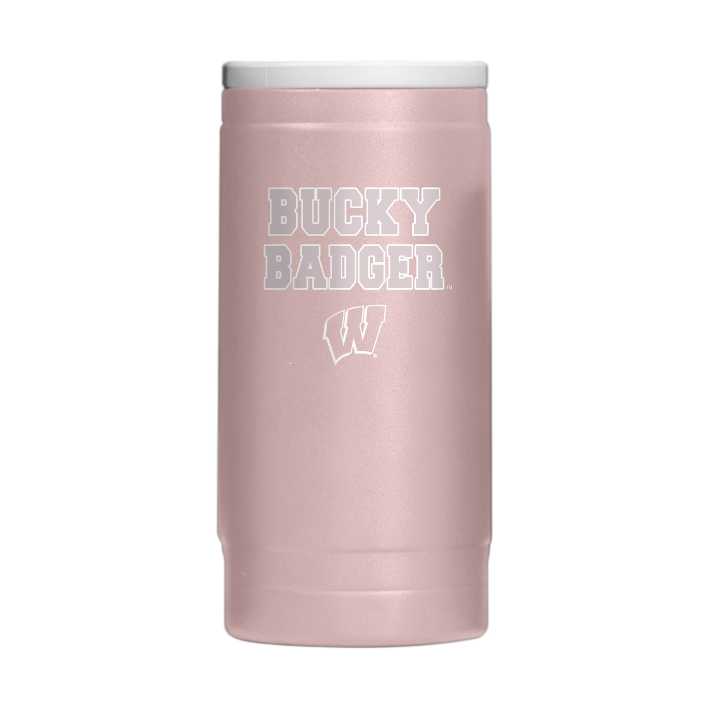Wisconsin  Stencil Powder Coat Slim Can Coolie
