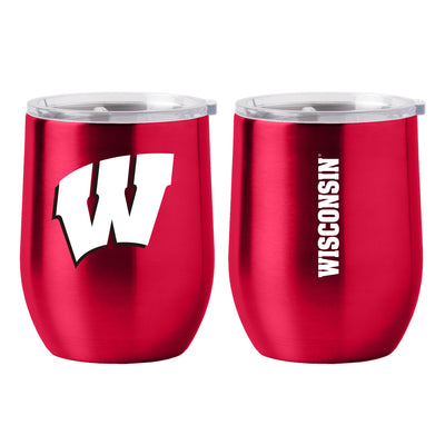 Wisconsin Gameday 16oz Stainless Curved Beverage - Logo Brands