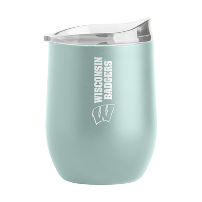 Wisconsin 16oz Vertical Powder Coat Curved Beverage