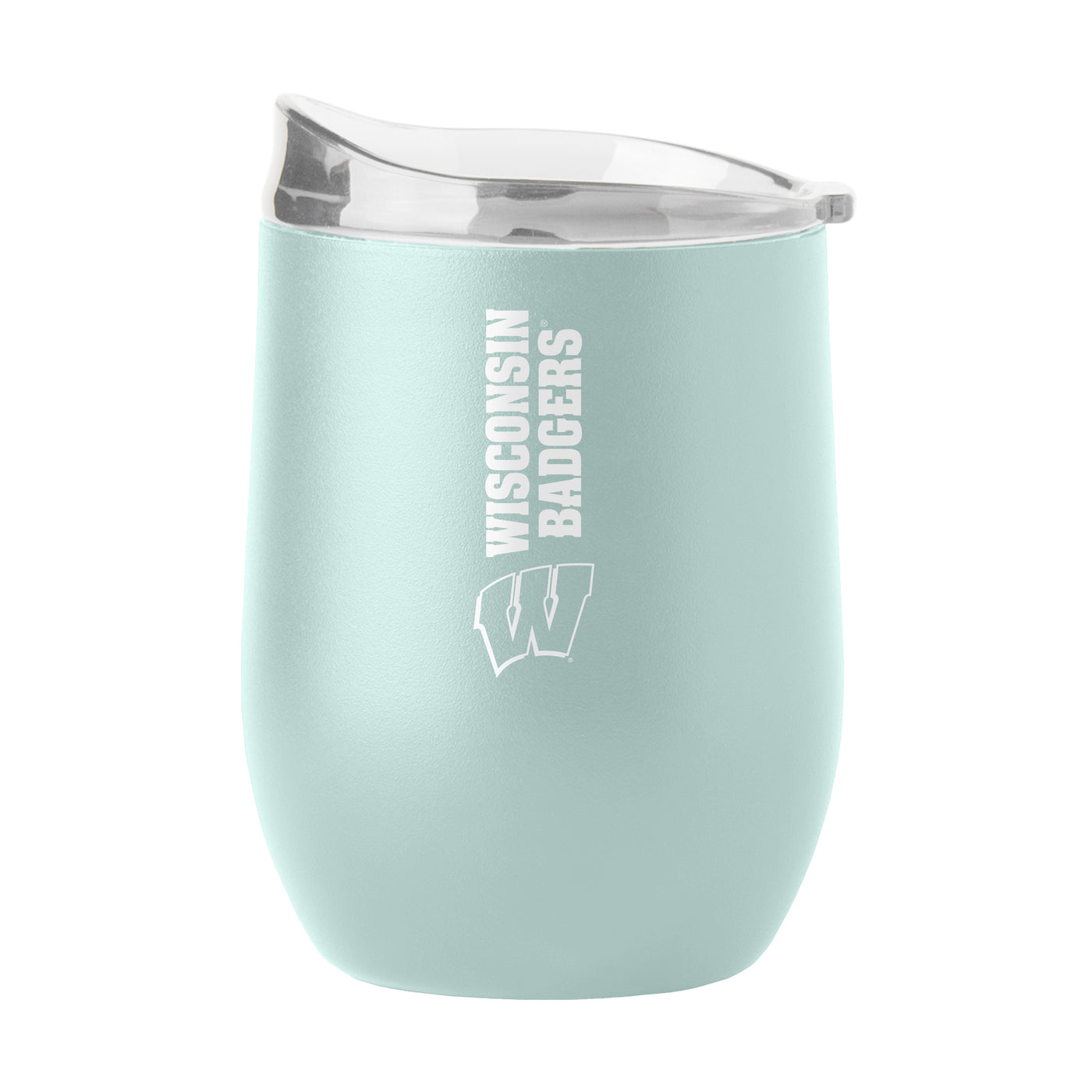 Wisconsin 16oz Vertical Powder Coat Curved Beverage