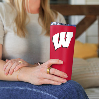Wisconsin 20oz Flipside Powder Coat Tumbler - Logo Brands