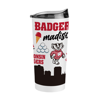 Wisconsin 20oz Native Powder Coat Tumbler