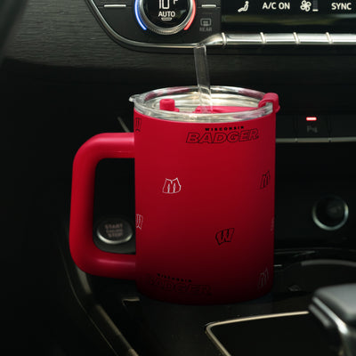 Wisconsin 24oz Step And Repeat Tumbler w/Handle