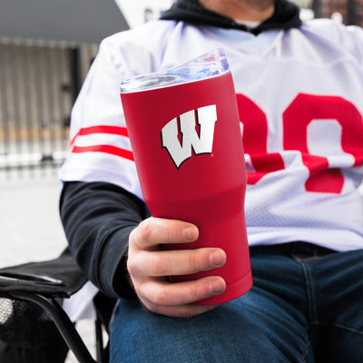 Wisconsin 30oz Flipside Powder Coat Tumbler - Logo Brands