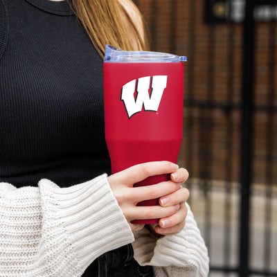 Wisconsin 30oz Flipside Powder Coat Tumbler - Logo Brands