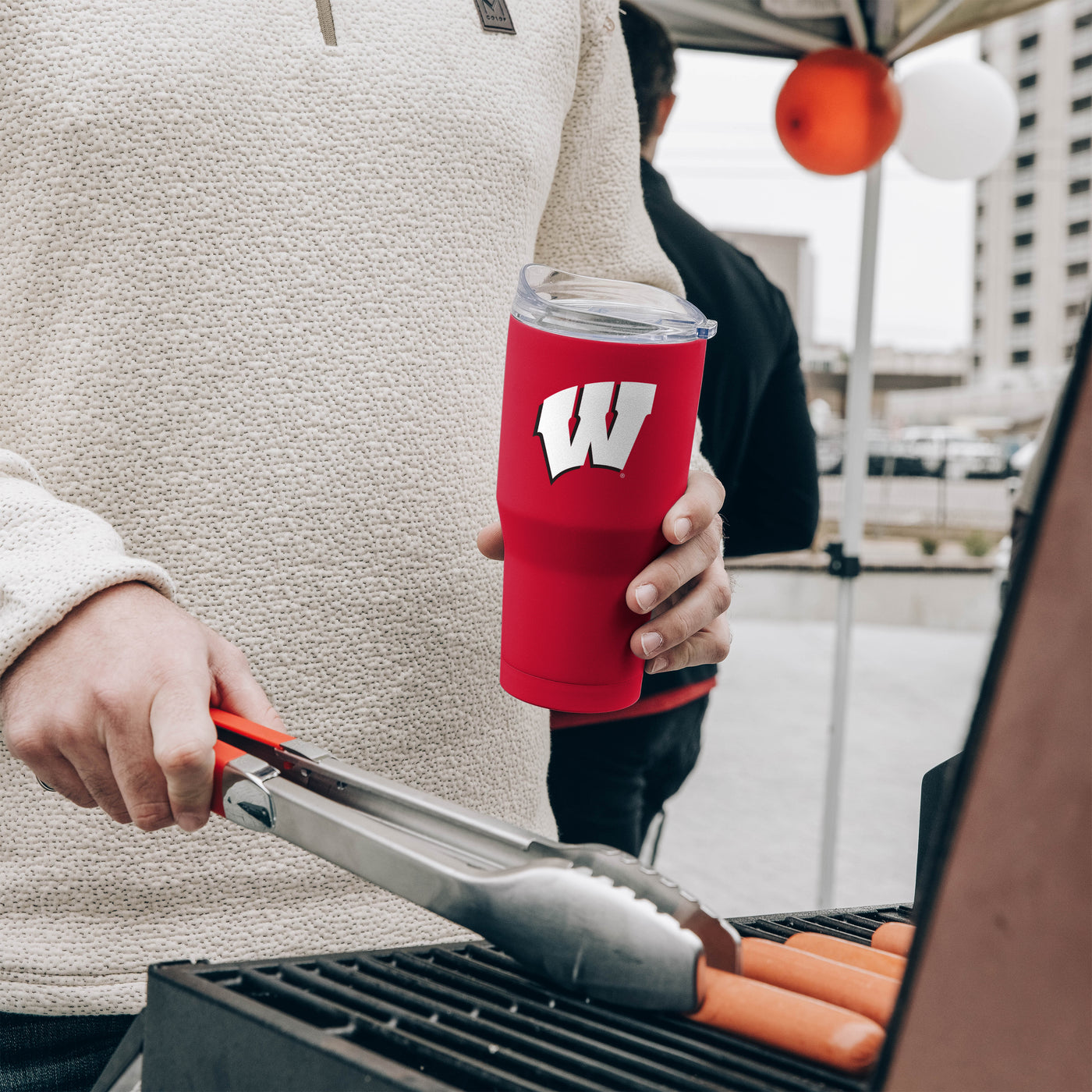 Wisconsin 30oz Flipside Powder Coat Tumbler - Logo Brands