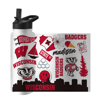 Wisconsin 34oz Native Quencher Bottle