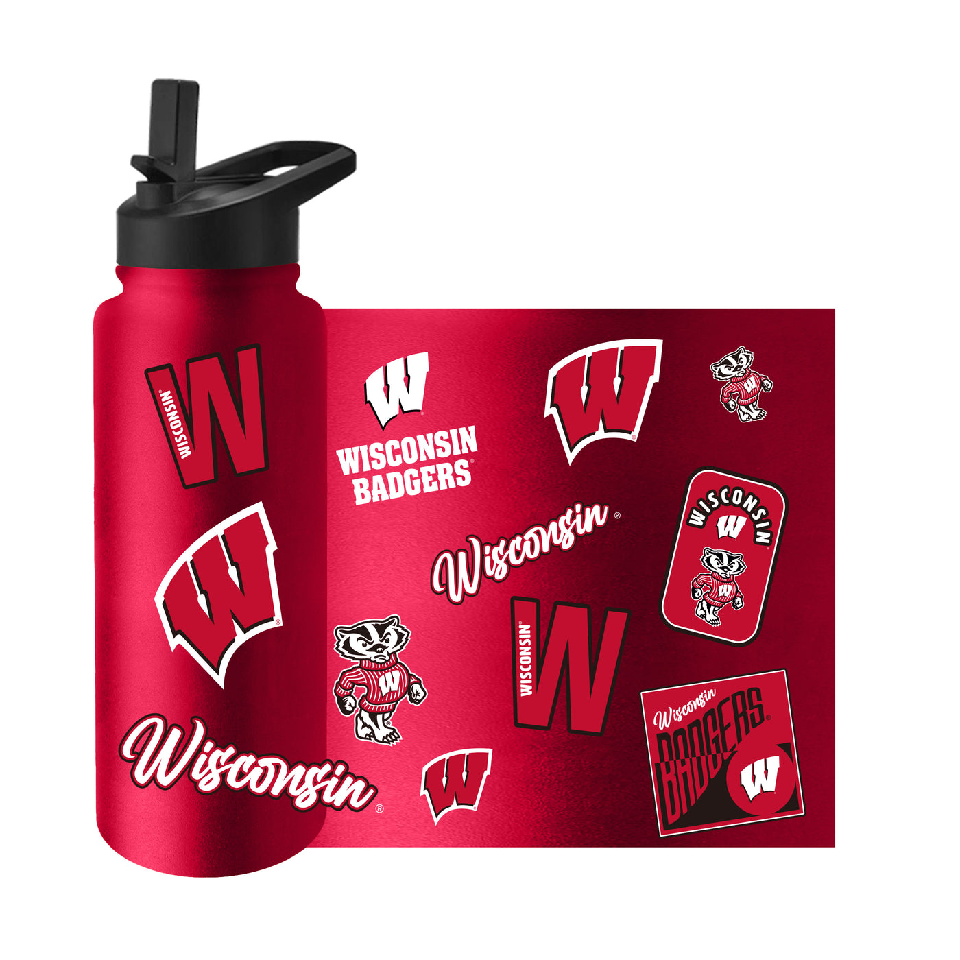 Wisconsin 34oz Dreamweave Quencher Bottle