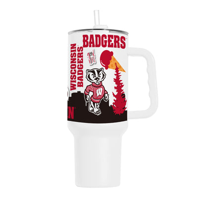 Wisconsin 40oz Native Powder Coat Tumbler