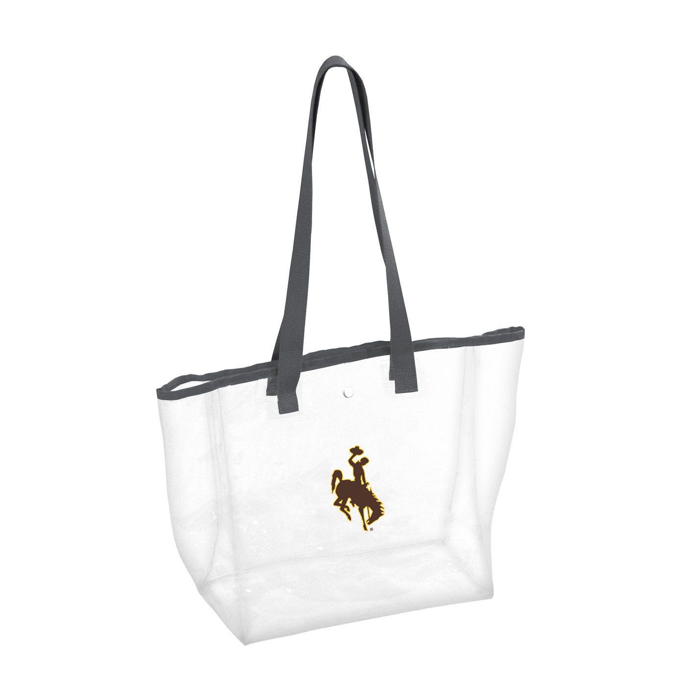 Wyoming Charcoal Trim Stadium Clear Bag