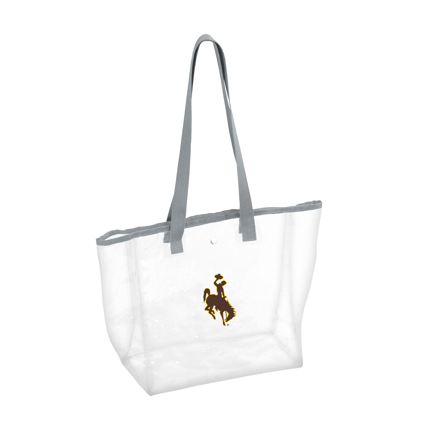 Wyoming Gray Trim Stadium Clear Bag