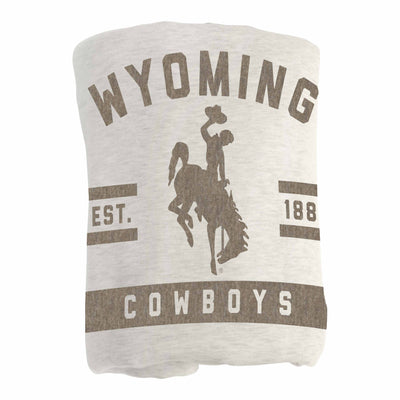 Wyoming Oatmeal Sweatshirt Blanket - Logo Brands