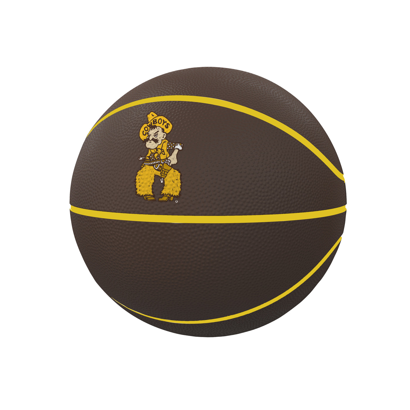 Wyoming Mascot Mini Size Rubber Basketball