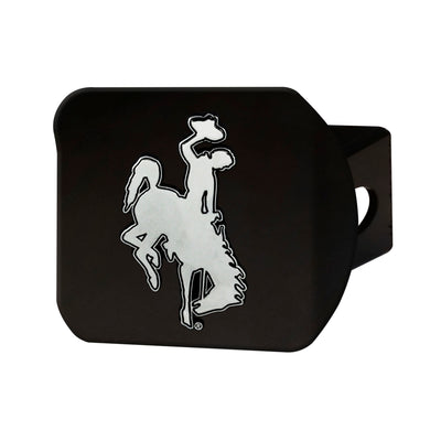 University of Wyoming Chrome on Black Hitch Cover
