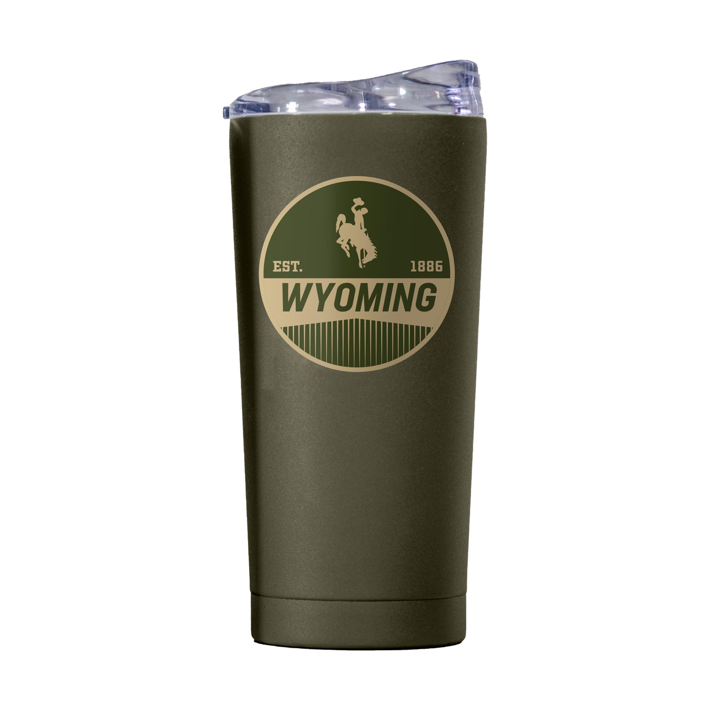 Wyoming 20oz Olive Badge Powder Coat Tumbler - Logo Brands
