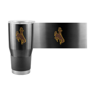 Wyoming Cowboys Black 30oz Logo Stainless Tumbler