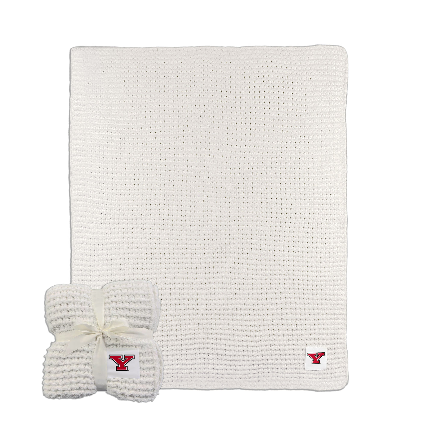 Youngstown State Cable Knit Throw 50x60