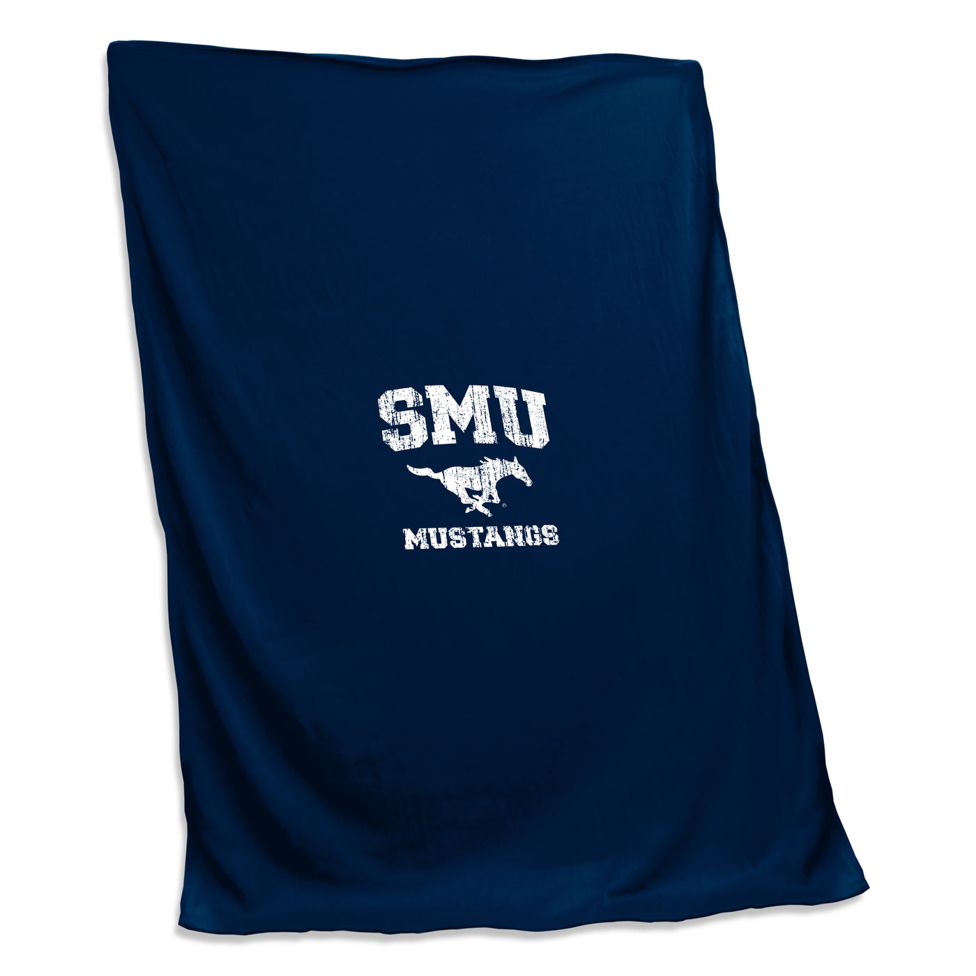 SMU Navy Sweatshirt Blanket (Screened)
