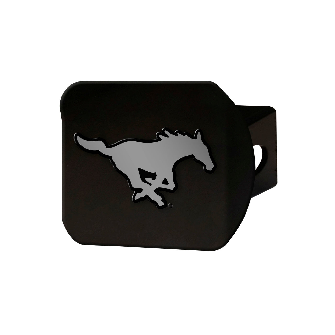 Southern Methodist University Chrome on Black Hitch Cover
