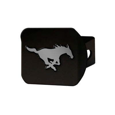 Southern Methodist University Chrome on Black Hitch Cover