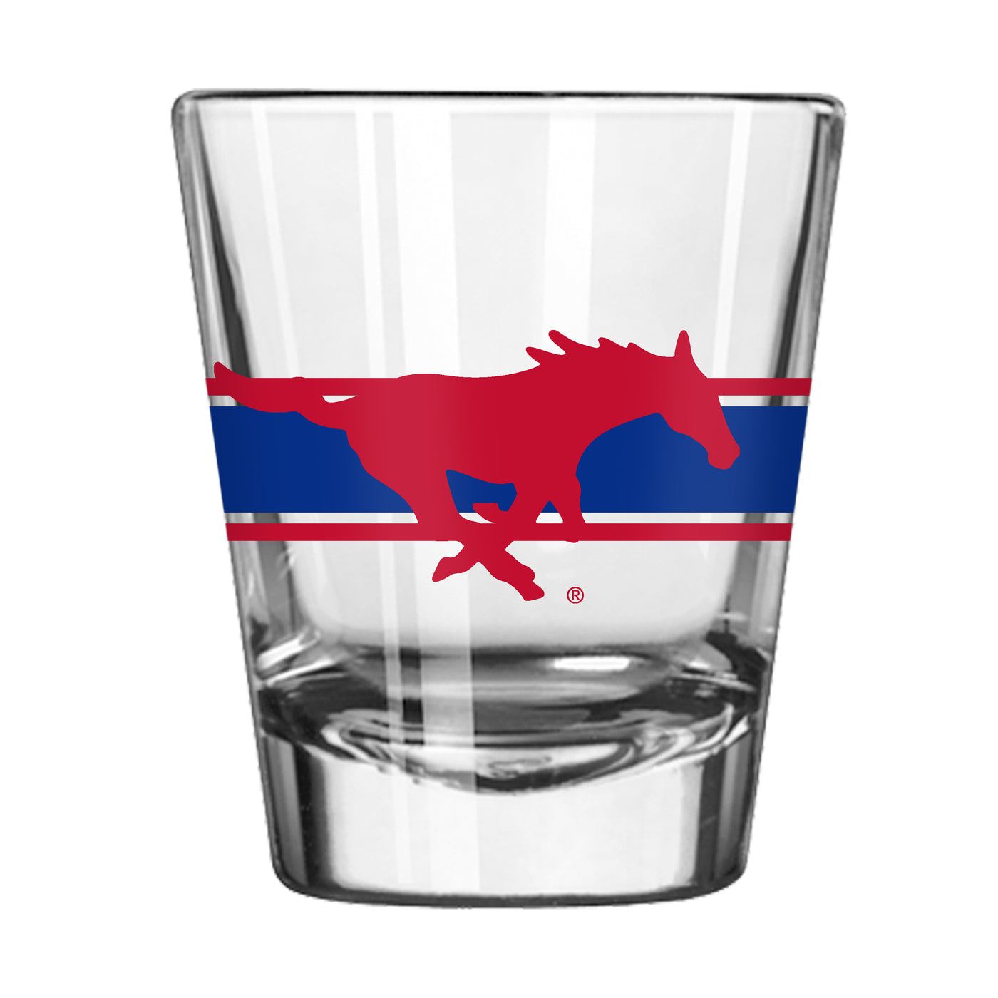 Southern Methodist 2oz Stripe Shot Glass