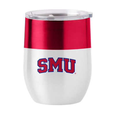 SMU 16oz Colorblock Stainless Curved Beverage